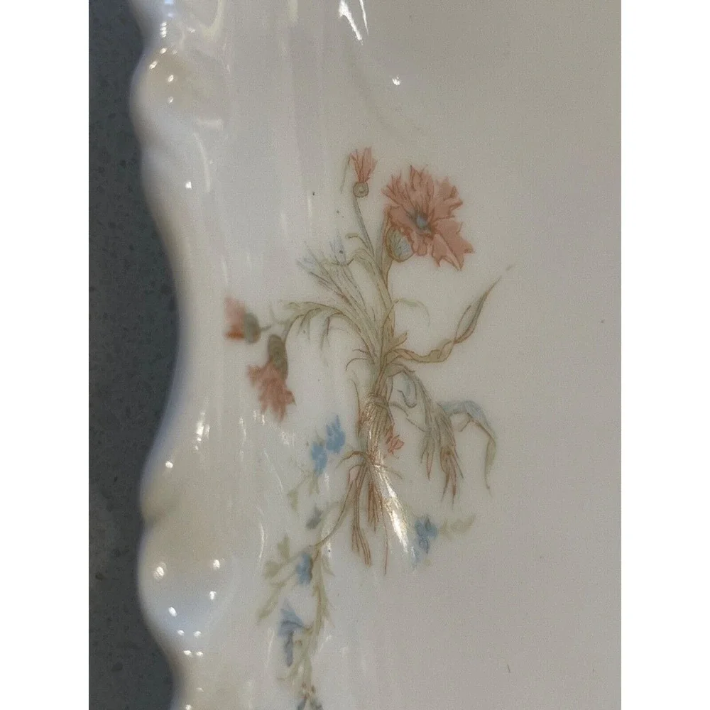 LIMOGES France St. Lazare Haviland FLORAL THISTLE Serving‎ Platter/Dessert Plat